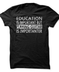 Playing guitar