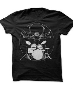 Vitruvian Drummer Man Tshirt